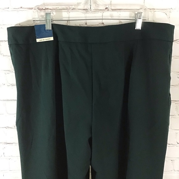 Venezia Stretch Green Wide Leg Pants New With Tag - Size 20P - Picture 4 of 6